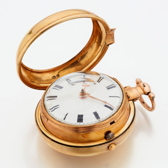 English clockwatch in specially made later case Circa 1700 English clockwatch in specially made later case Circa 1700