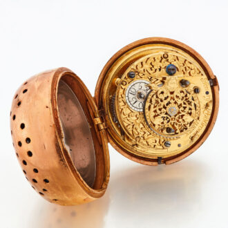 English clockwatch in specially made later case Circa 1700