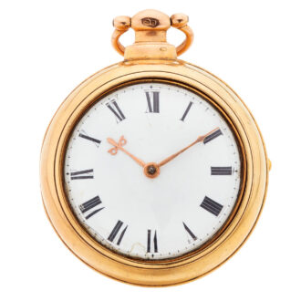 English clockwatch in specially made later case Circa 1700