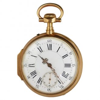 Swiss 18K yellow gold open faced pocket watch Circa 1890 Swiss 18K yellow gold open faced pocket watch Circa 1890