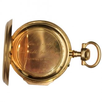 Swiss 18K yellow gold open faced pocket watch Circa 1890 Swiss 18K yellow gold open faced pocket watch Circa 1890