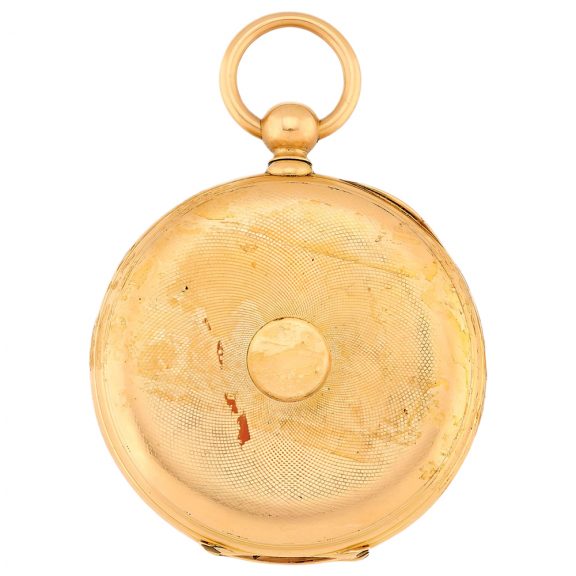 French 18K yellow gold open faced pocket watch Circa 1838-1919 French 18K yellow gold open faced pocket watch Circa 1838-1919