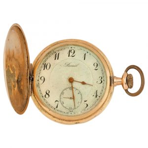 Swiss 14K yellow gold full hunter pocket watch Circa 1910