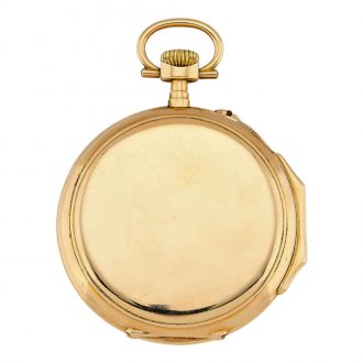 French 18K yellow gold open faced pocket watch Circa 1838-1919