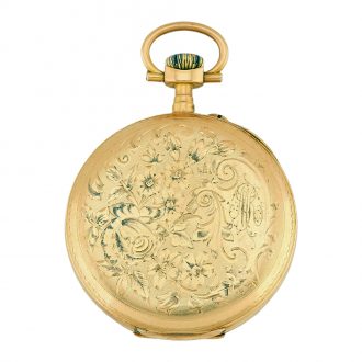 French 18K yellow gold open faced pocket watch Circa 1838-1919