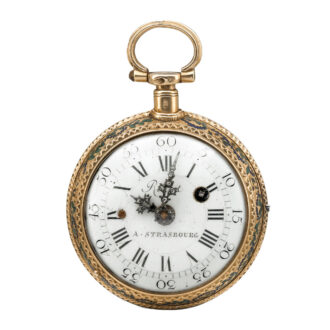 French gold and enamel quarter repeating verge Circa 1810
