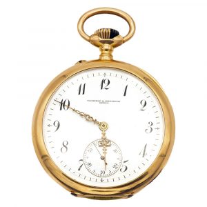 Swiss 18K yellow gold open faced pocket watch Circa 1910