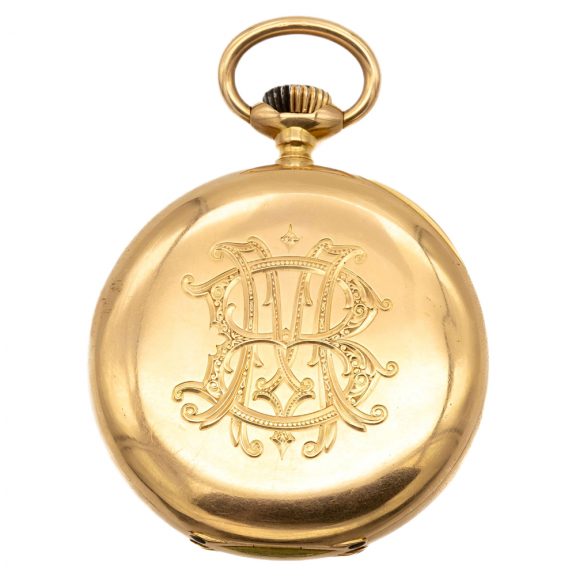 Swiss 18K yellow gold open faced pocket watch Circa 1910 Swiss 18K yellow gold open faced pocket watch Circa 1910