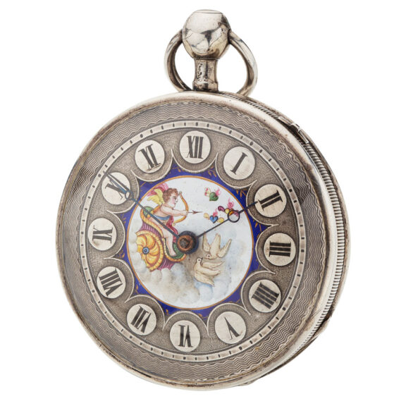 Swiss watch with repeater and fine enamel painting Circa 1810 Swiss watch with repeater and fine enamel painting Circa 1810
