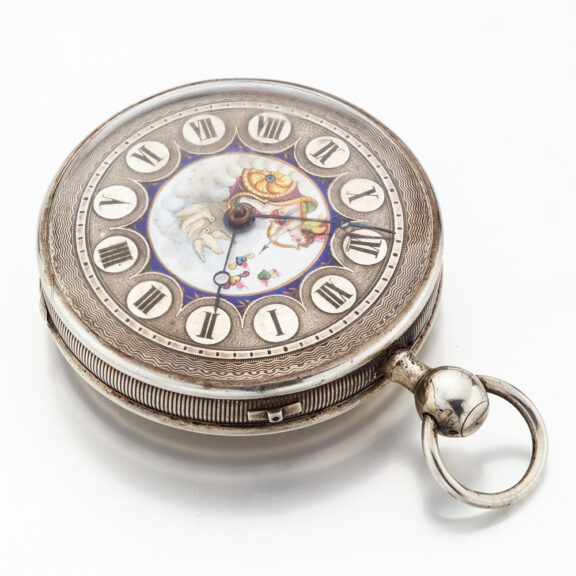 Swiss watch with repeater and fine enamel painting Circa 1810 Swiss watch with repeater and fine enamel painting Circa 1810