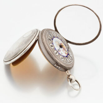 Swiss watch with repeater and fine enamel painting Circa 1810