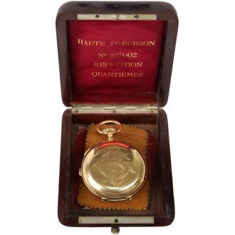 French gold repeating chronograph with full calendar Circa 1890