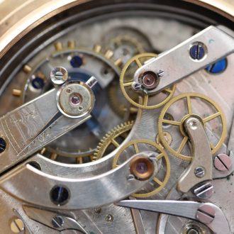 French gold repeating chronograph with full calendar Circa 1890