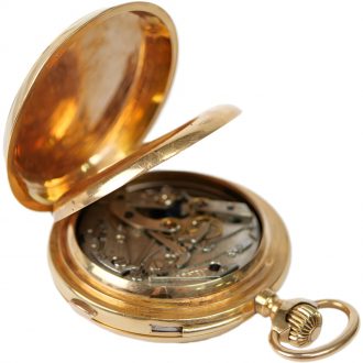 French gold repeating chronograph with full calendar Circa 1890