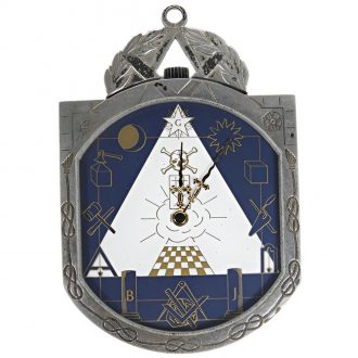 Unusual Swiss silver lever Masonic pendant watch Circa 1989