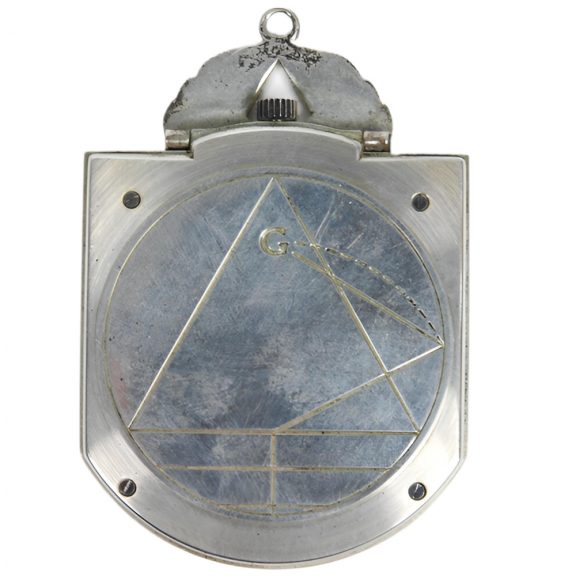 Unusual Swiss silver lever Masonic pendant watch Circa 1989 Unusual Swiss silver lever Masonic pendant watch Circa 1989