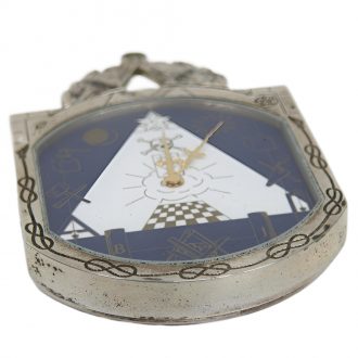 Unusual Swiss silver lever Masonic pendant watch Circa 1989