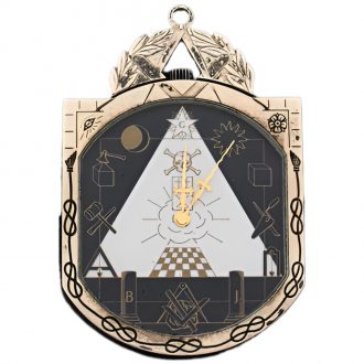 Unusual Swiss silver lever Masonic pendant watch Circa 1989