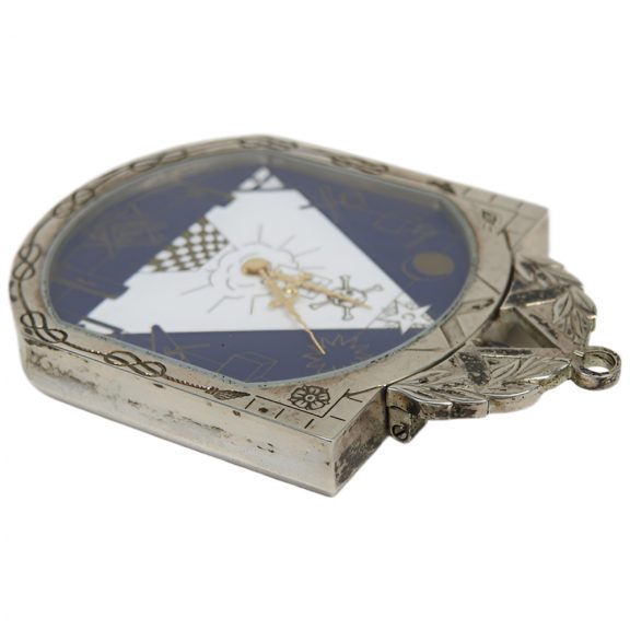 Unusual Swiss silver lever Masonic pendant watch Circa 1989 Unusual Swiss silver lever Masonic pendant watch Circa 1989