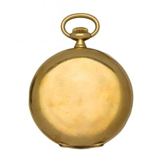 French 18K yellow gold open faced pocket watch Circa 1895