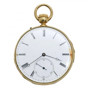 French 18K yellow gold quarter repeating pocket watch Circa 1830