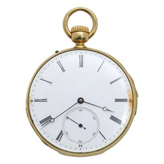 French 18K yellow gold quarter repeating pocket watch Circa 1830