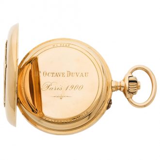 French 18K yellow gold chronograph pocket watch Circa 1900