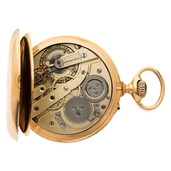 French 18 carat red gold open faced pocket watch Circa 1895 French 18 carat red gold open faced pocket watch Circa 1895