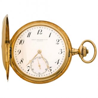Swiss 18K yellow gold hunting cased pocket watch Circa 1910