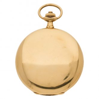 Swiss 18K yellow gold hunting cased pocket watch Circa 1910