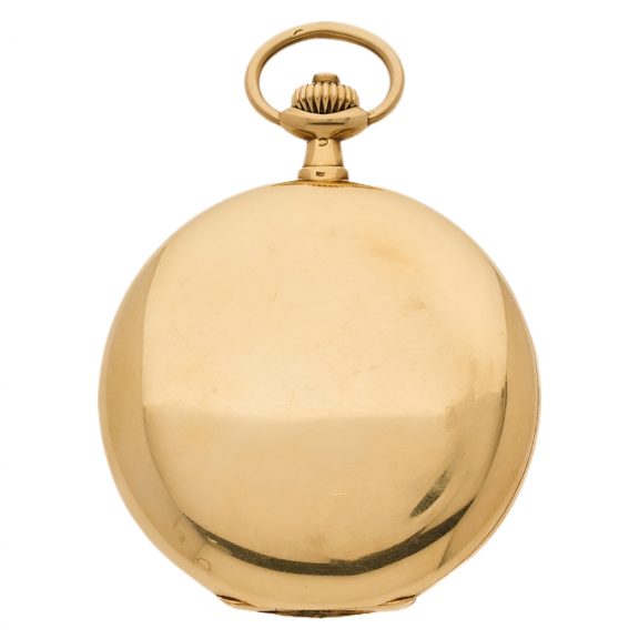Swiss 18K yellow gold hunting cased pocket watch Circa 1910 Swiss 18K yellow gold hunting cased pocket watch Circa 1910