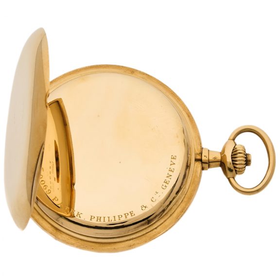 Swiss 18K yellow gold hunting cased pocket watch Circa 1910 Swiss 18K yellow gold hunting cased pocket watch Circa 1910