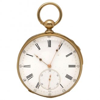 French 18K gold quarter repeating pocket watch Circa 1895
