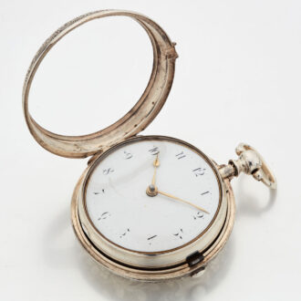 English silver pair cased keywound verge watch Circa 1804
