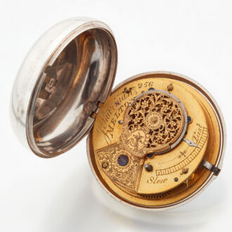 English silver pair cased keywound verge watch Circa 1804