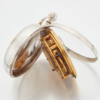 English silver pair cased keywound verge watch Circa 1804
