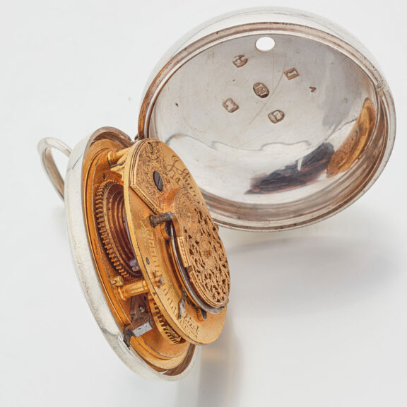 English silver pair cased keywound verge watch Circa 1804 English silver pair cased keywound verge watch Circa 1804