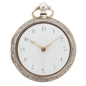 English silver pair cased keywound verge watch Circa 1804