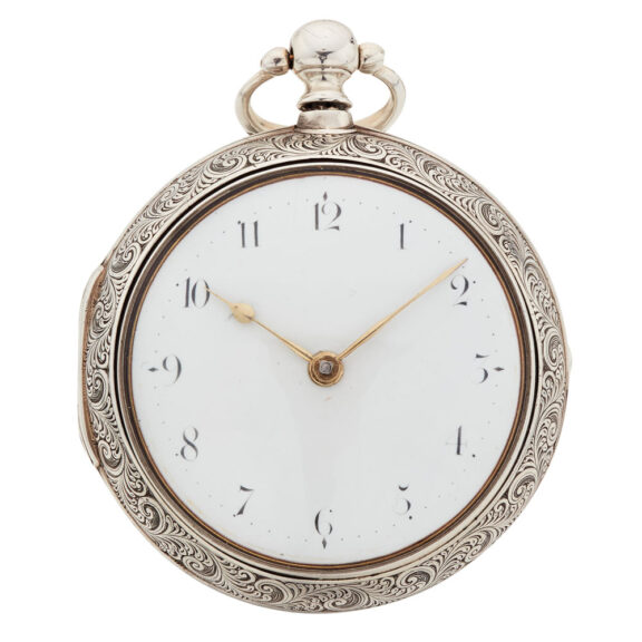 English silver pair cased keywound verge watch Circa 1804