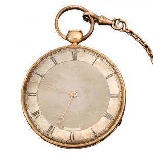 Swiss 18K gold open faced repeating pocket watch Circa 1855