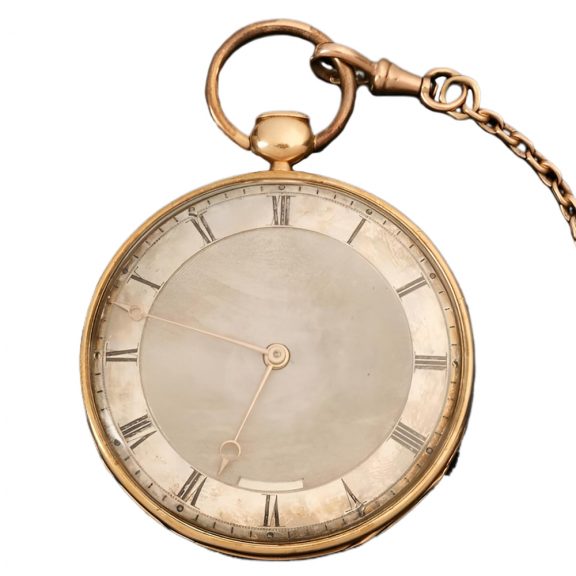 Swiss 18K gold open faced repeating pocket watch Circa 1855
