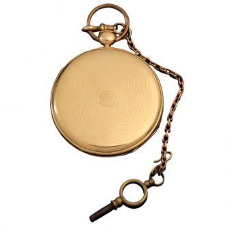 Swiss 18K gold open faced repeating pocket watch Circa 1855