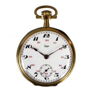 French 18K yellow gold open faced pocket watch Circa 1910