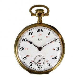 French 18K yellow gold open faced pocket watch Circa 1910