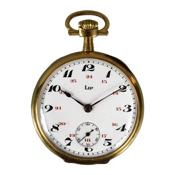 French 18K yellow gold open faced pocket watch Circa 1910