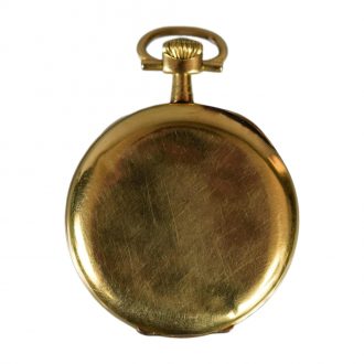 French 18K yellow gold open faced pocket watch Circa 1910