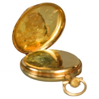 French 18K yellow gold open faced pocket watch Circa 1910