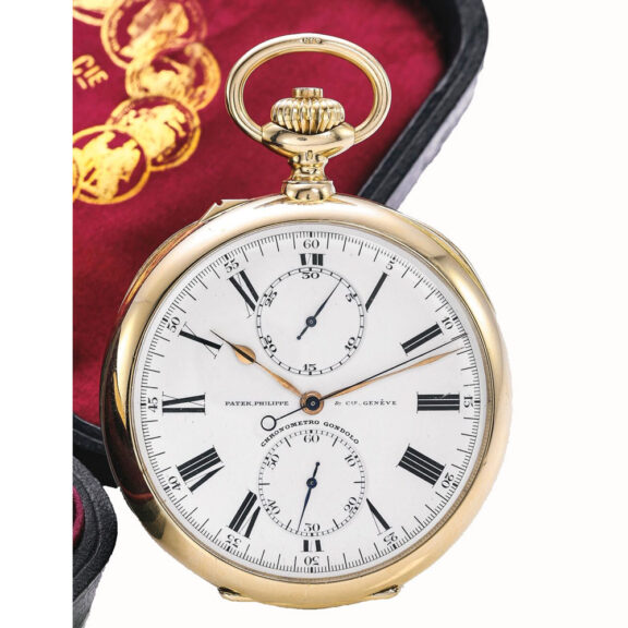 Fine Swiss gold chronograph with 30 minute register Circa 1907