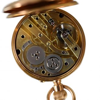 French 18K pink gold open faced pocket watch Circa 1838-1893