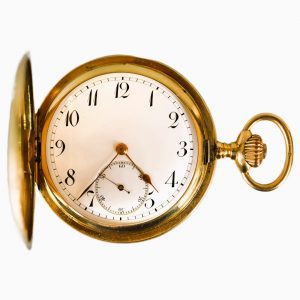French 18K gold hunting cased pocket watch Circa 1838-1919